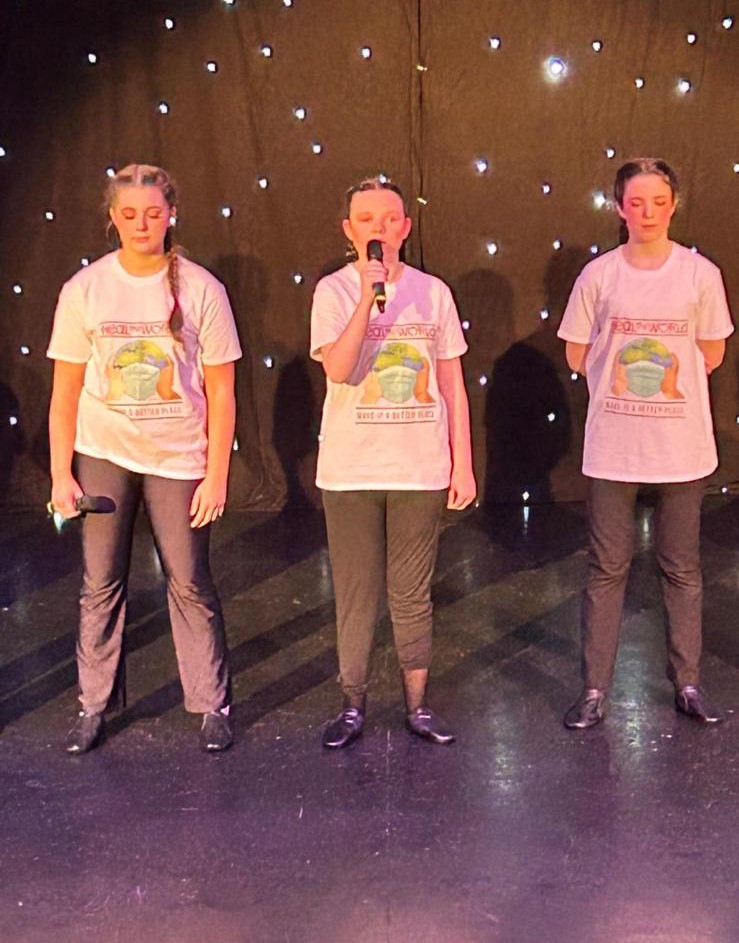 Dancers smiling after their performance at Clairemarie’s School of Dance